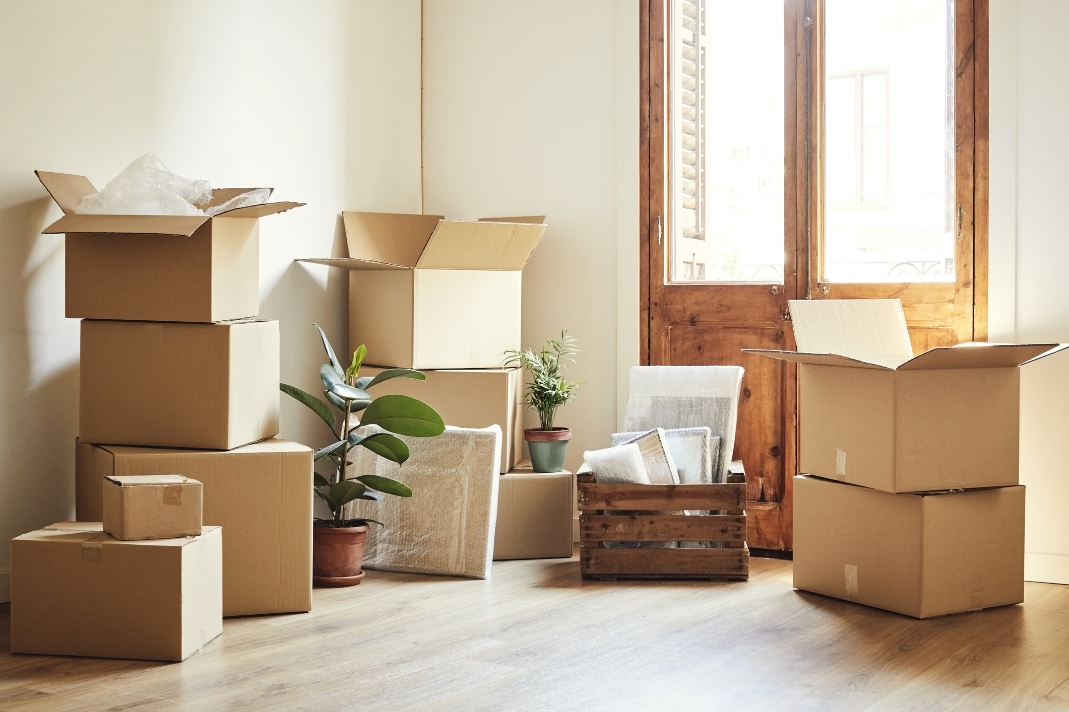 Moving boxes before Merry Maids of South Bend move out cleaning services